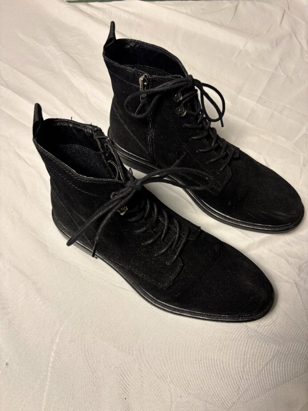 Alfani JoeyBK Black Suede Lace-Up Ankle Boots Men’s Size US 8